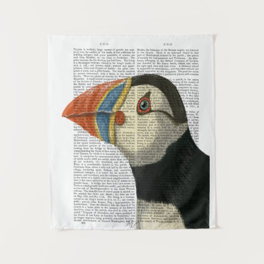 Puffin Portrait Wandkleed (Voorkant)