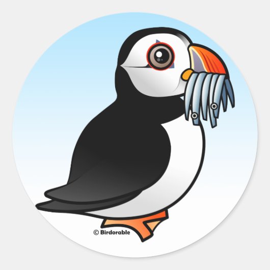Puffin Prowess Ronde Sticker (Voorkant)