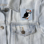 Puffin Prowess Vierkante Button 5,1 Cm (In situ)