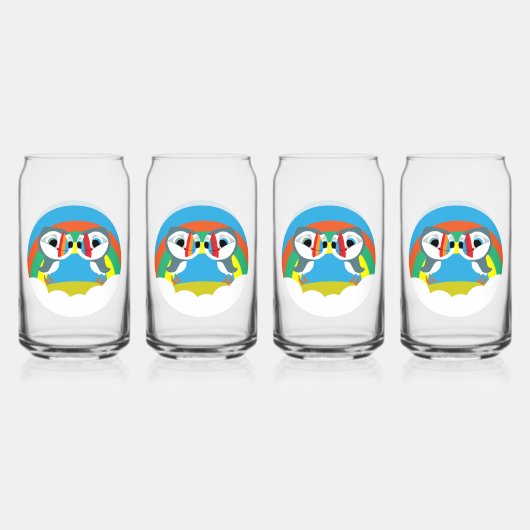 Puffin Rocks Blikvorm Glas (Voorkant)