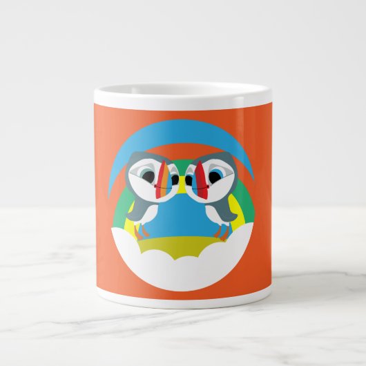 Puffin Rocks Extra Grote Beker (Voorkant)