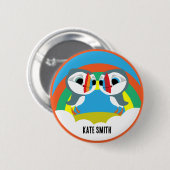 Puffin Rocks Ronde Button 5,7 Cm (Voorkant /achterkant)