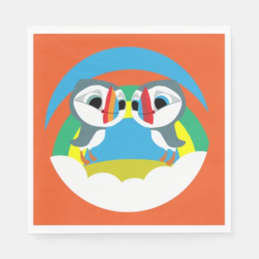 Puffin Rocks Servet (Voorkant)