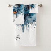 Puffin Splash, aangepast Bad Handdoek (Insitu)