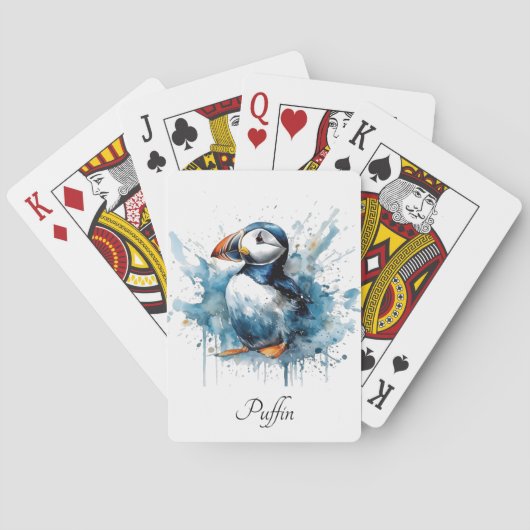 Puffin Splash, aangepast Pokerkaarten (Achterkant)