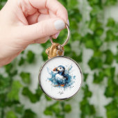 Puffin Splash, aangepast Sleutelhanger (Hand)