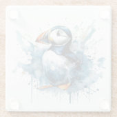 Puffin Splash Glazen Onderzetter (Achterkant)