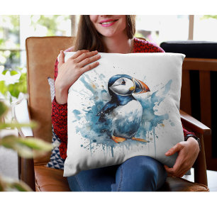 Puffin Splash Kussen