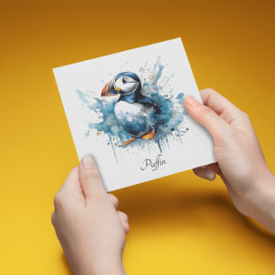 Puffin Splash, op maat gemaakt Feestdagenkaart