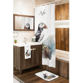 Puffin sur une aquarelle rocheuse, personnalisé