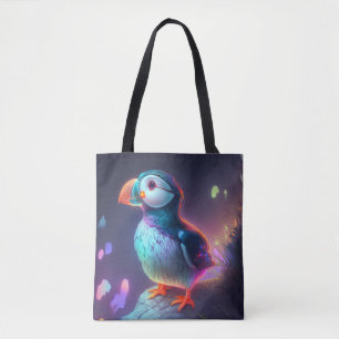 Puffin Vogel Dierportret Schilderen Bos Spirit Draagtas