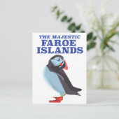 Puffin-vogel op de Faeröer Briefkaart (Staand voorkant)
