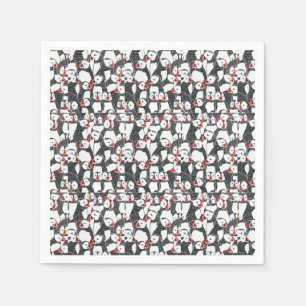 Puffin vogelpatroon servet