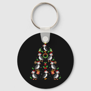 Puffin Vogels Xmas Verlichting Boom Puffin Kerstmi Sleutelhanger