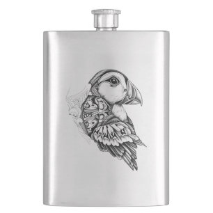 Puffin Wild Animal Natuur Illustratie Art Tattoo Flacon