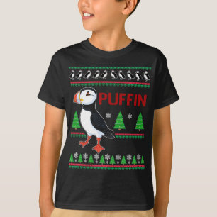 Puffin Xmas Lelijke trui Puffins Lover Grappig Leu T-shirt