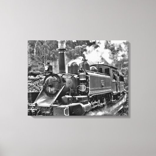 Puffing Billy Old Fashioned Steam Train Canvas Afdruk (Voorkant)