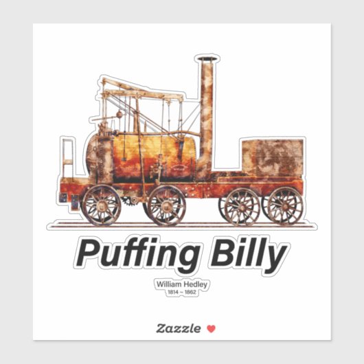 Puffing Billy Stoomtrein Engels Locomotief Sticker (Vel)