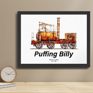 Puffing Billy Stoomtrein Engelse Locomotief  Poster