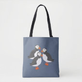 Puffins Allover-Canvas tas (Voorkant)