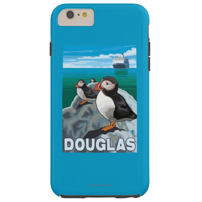 Puffins & Cruise Ship - Douglas, Alaska Case-Mate iPhone Case (Achterkant)