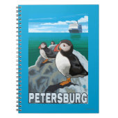 Puffins & Cruise Ship - Petersburg, Alaska Notitieboek (Voorkant)