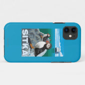 Puffins & Cruise Ship - Sitka, Alaska Case-Mate iPhone Case (Achterkant (horizontaal))