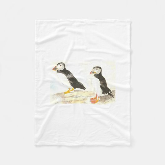 Puffins Fleece Blanket (Voorkant)