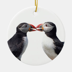 Puffins Keramisch Ornament