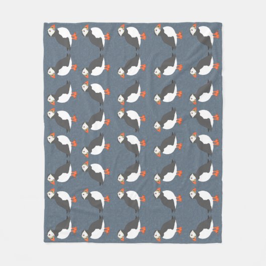 Puffins Medium Fleece Blanket Deken (Voorkant)
