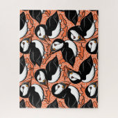 Puffins op Parade - Sinaasappel - Legpuzzel (Verticaal)
