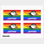 Puffins Pride Rechthoekige Sticker (Vel)