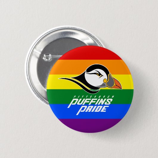 Puffins Pride Ronde Button 5,7 Cm (Voorkant /achterkant)