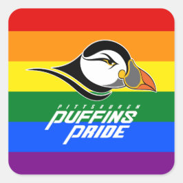 Puffins Pride Vierkante Sticker