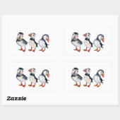 Puffins Rechthoekige Sticker (Vel)