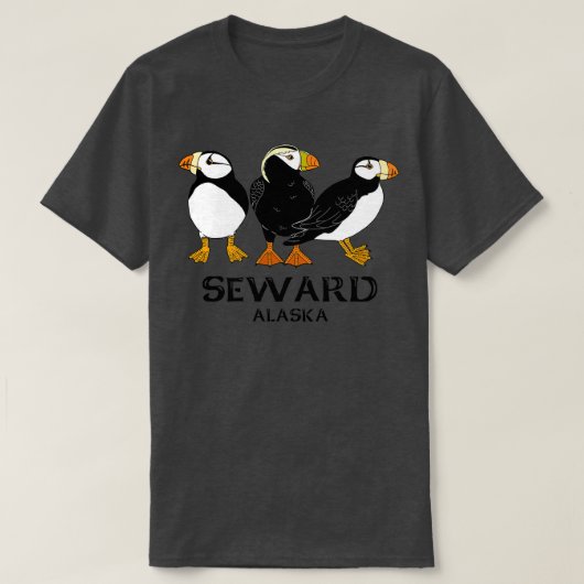 Puffins Seward AK T-shirt (Design voorkant)