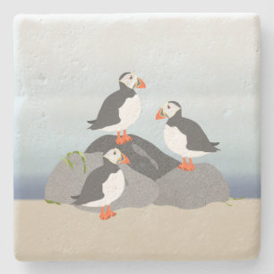 Puffins Stone Onderzetter