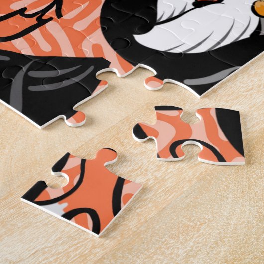 Puffins sur Parade - Orange - Jigsaw Puzzle (Côté)