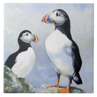 Puffins Tile/Trivet Tegeltje