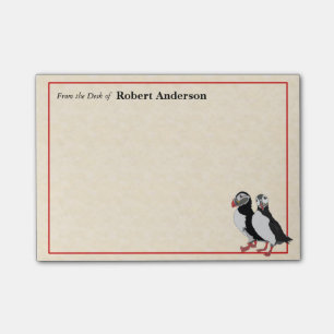 Puffins van 4x3 post it Note Pad