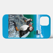 Puffins watching a Cruise Ship Case-Mate iPhone Case (Achterkant (horizontaal))