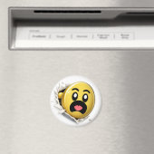 Puffy 3D Emoji Round Magnet (In Situ (Lave-vaisselle))