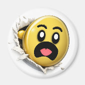 Puffy 3D Emoji Round Magnet (Devant)