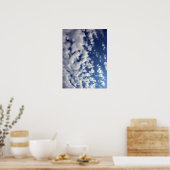 Puffy Clouds on Blue Sky Poster (Keuken)
