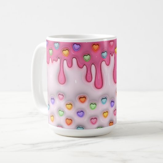 Puffy Frosting Cake met Harten Mok (Voorkant links)
