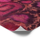 Puffy harten, romantische liefde, roze rood en Bou Poster (Hoek)