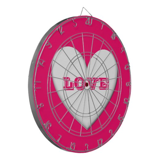 Puffy Heart Dartbord (Voorkant Links)