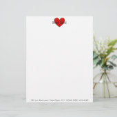 Puffy Heart Persoonlijk Briefhoofd (Staand voorkant)