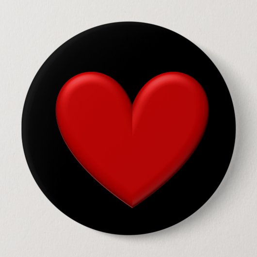 Puffy Heart Ronde Button 4,0 Cm (Voorkant)