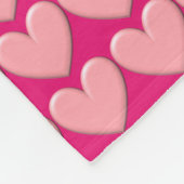 Puffy Hearts Fleece Deken (Hoek)